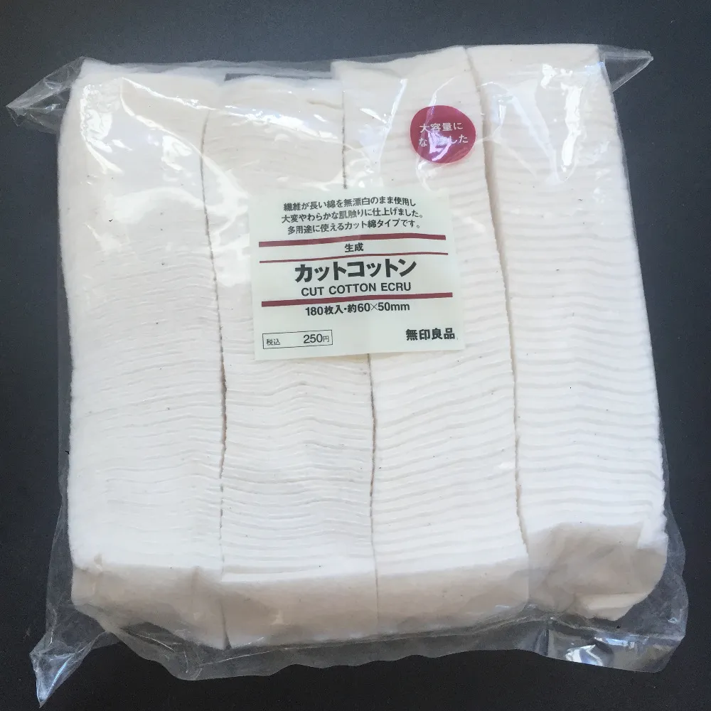 Körperpeeling aus japanischer Bio-Baumwolle, 100 % ECRU, weiche Unterlage, 180 Blatt, ungebleicht, zur Gesichtsreinigung 230607