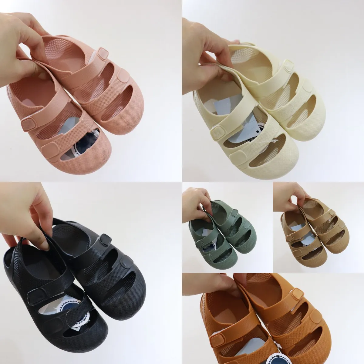 Kids Summer Sandals Designers Boys Girls Hook Loop Mesh Slippers Runner Walking Shoes Baby Youth Transparent Outdoor Beach new school shoes Sneakers size 24-29