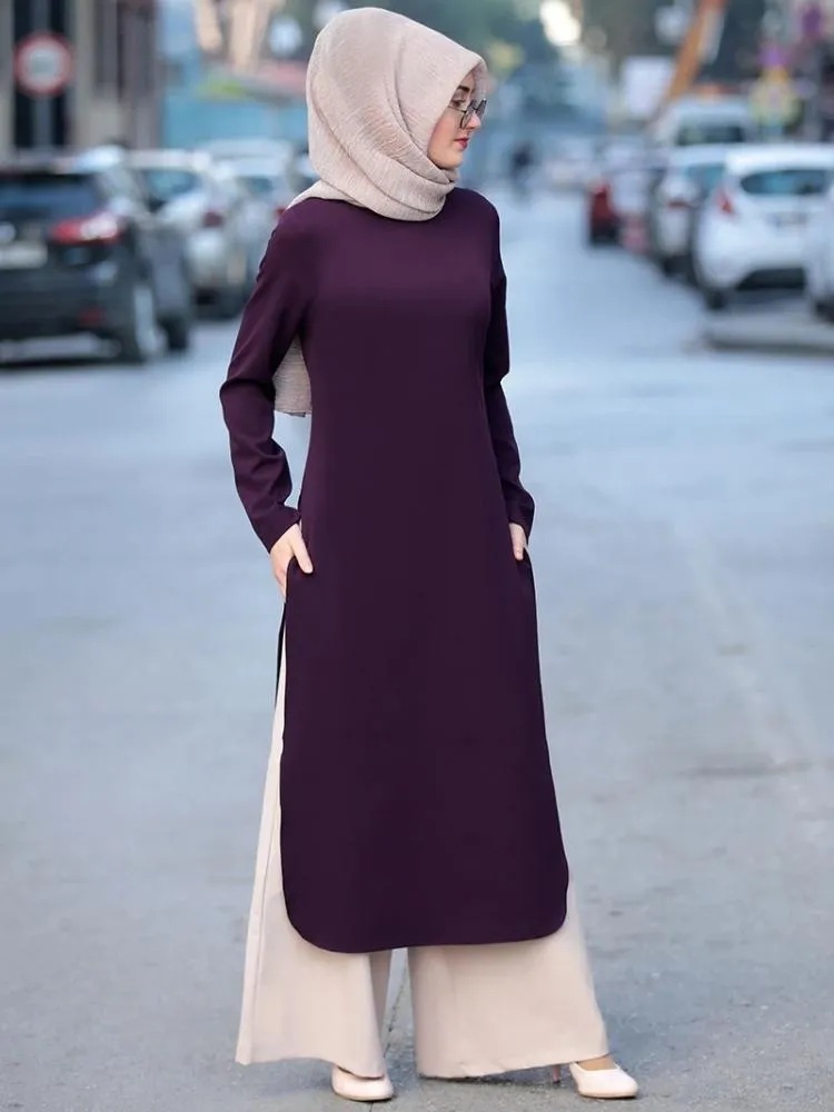 Giyim Ramazan Türkiye İki Parçalı Set Üst ve Pantolon Kadın Müslüman Abaya Bölünmüş Abaya Elbiseleri Fas Kaftan İslami Giyim Setleri