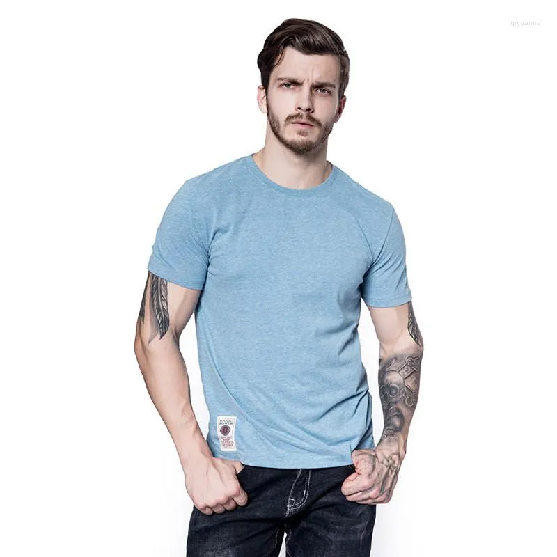 남자 정장 A2043 kwaliteit Heren 티셔츠 Katoen Kleur Korte Mouw Mannen a Hals 기본 남성 인쇄 Tops Tees