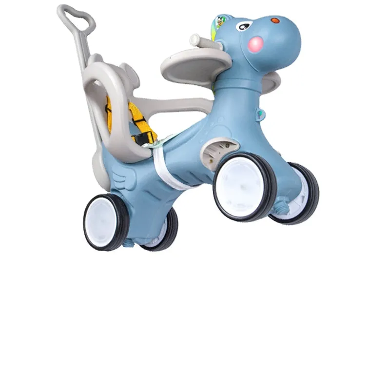 Baby Shining 2 in 1 Kids Horse Stroller 2-4y أطفال هزاز كرسي ركوب الخيل عربة الأطفال ركوب الفروسية على كرسي متحرك على الألعاب