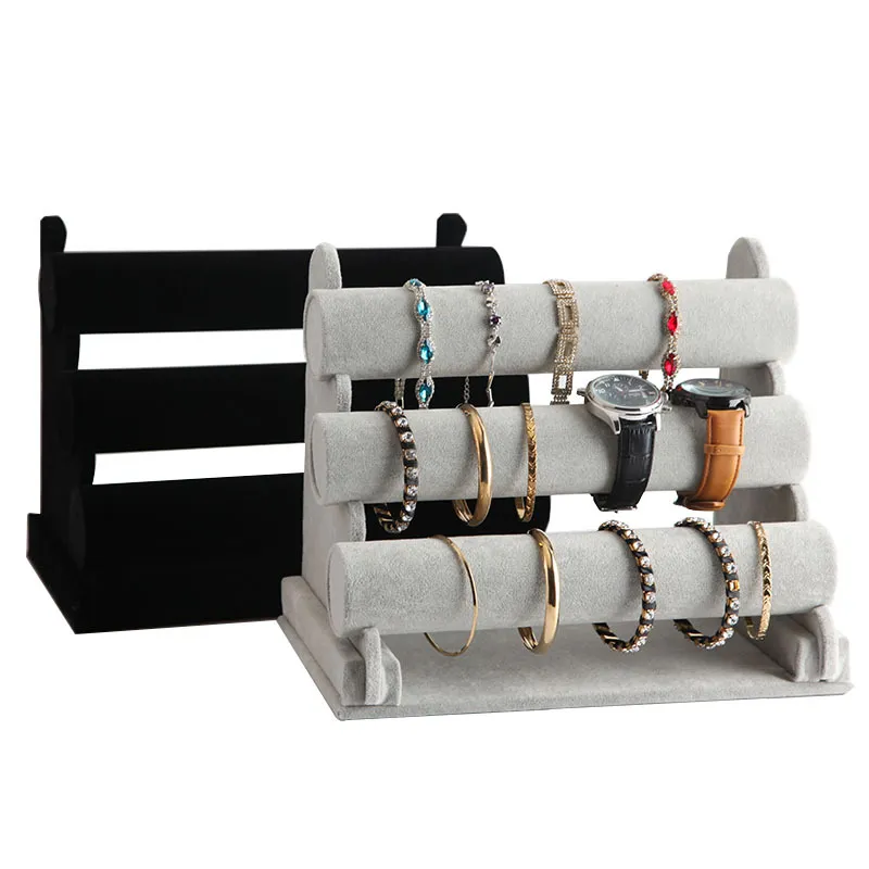 Support de stockage de bracelets et de bracelets de charpie simple présentoir de montres détachable en plusieurs couleurs