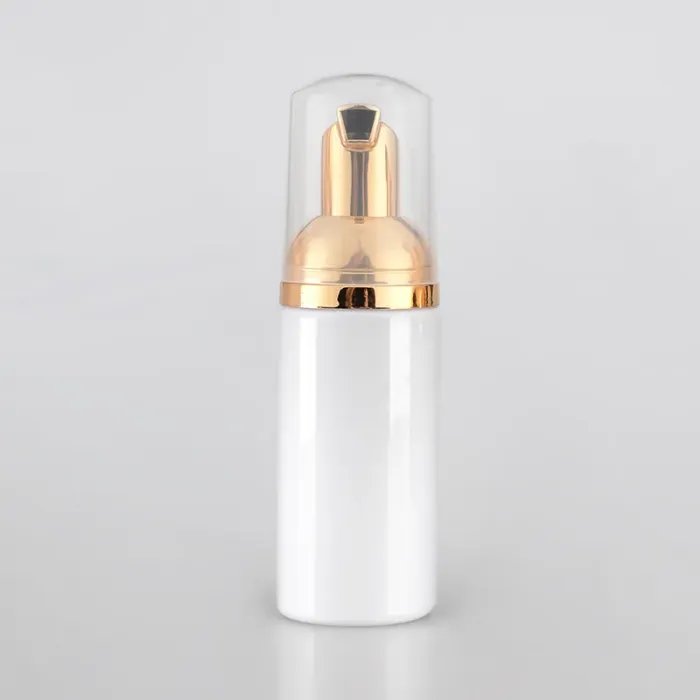 Factory Price 50ml Plastic Foaming Empty Foamer Facial Cleaner Bottle with Gold Pump Hand Wash Soap Mousse Dispenser Foam Bottle BPA Free