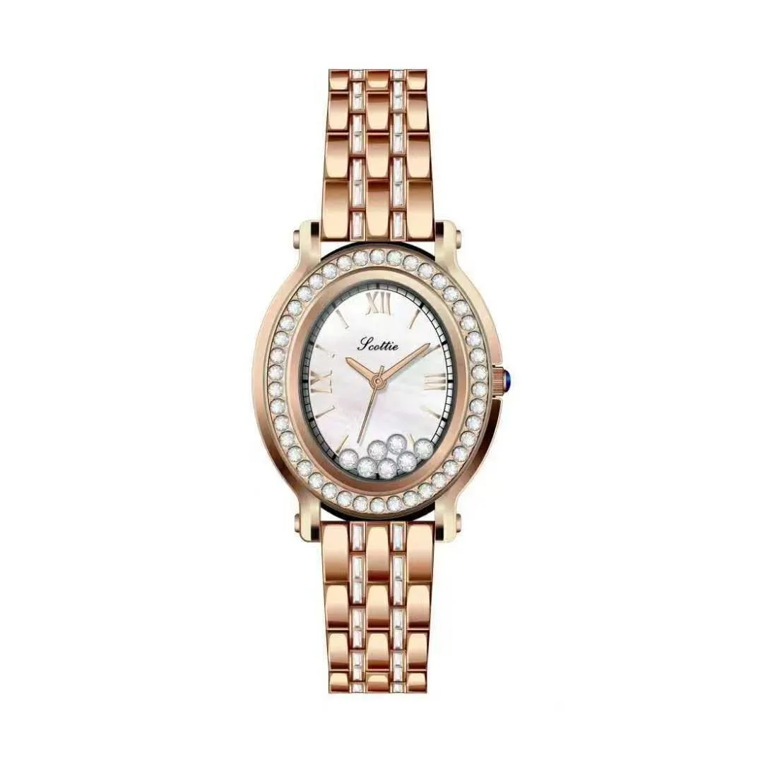 Relógios femininos relógios de luxo designer de alta qualidade casual quartzo-bateria couro 27mm relógio