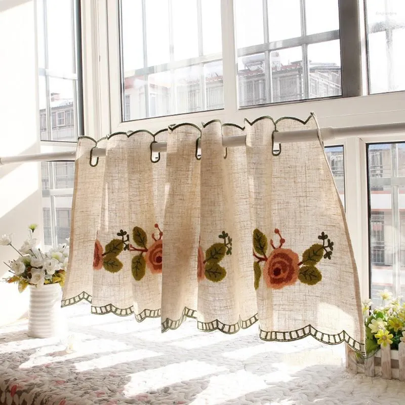 Vintage Country Style Semi Transpa Cotton Kitchen Valance Curtains For Short Bistro And Windows From Doujiangne 21 93 Dhgate Com