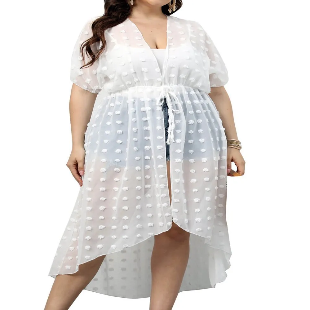 Plus Size Chiffon Cardigan  Plus Size Swimsuits Cover Up For Women  Beach Casual Bathing Suit Coverups From Heng01, $23.82