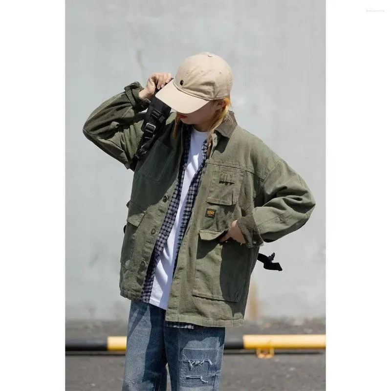Mens Vintage Japanese Work Jacket: Streetwear Fashion Trend