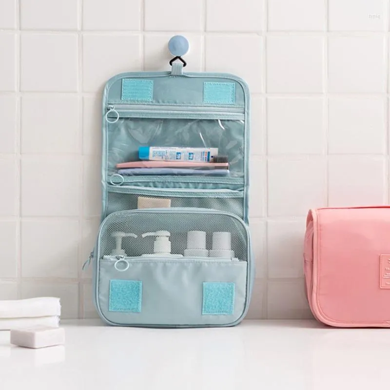 Cosmetic Bags Portable Travel Makeup Bag For Women Unisex Hanging Men Washing Brand Toothbrush Toiletry Kit Organizer