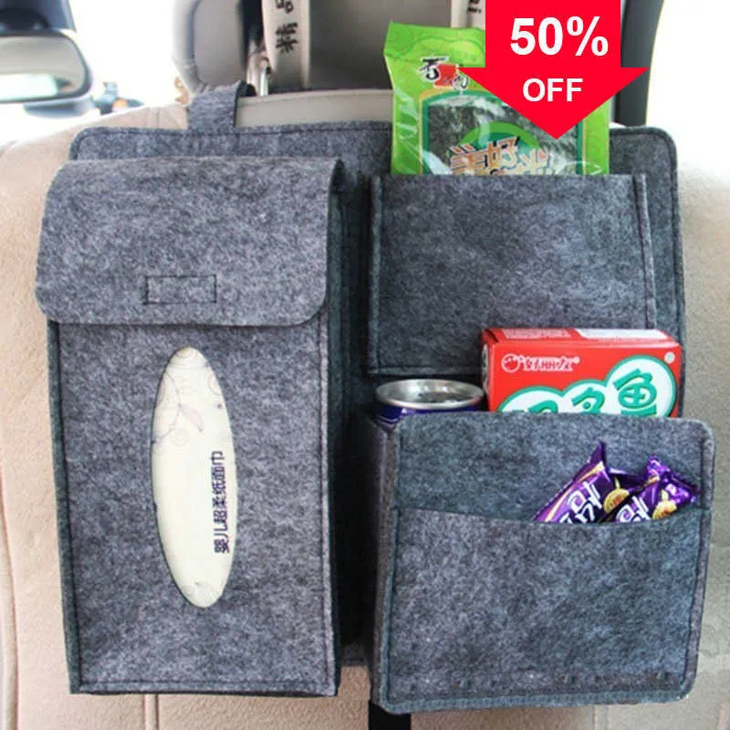 Seggiolino auto universale per auto Tasca portaoggetti in feltro Organizer per interni auto Sedili posteriori ad alta capacità Borsa appesa Accessori auto