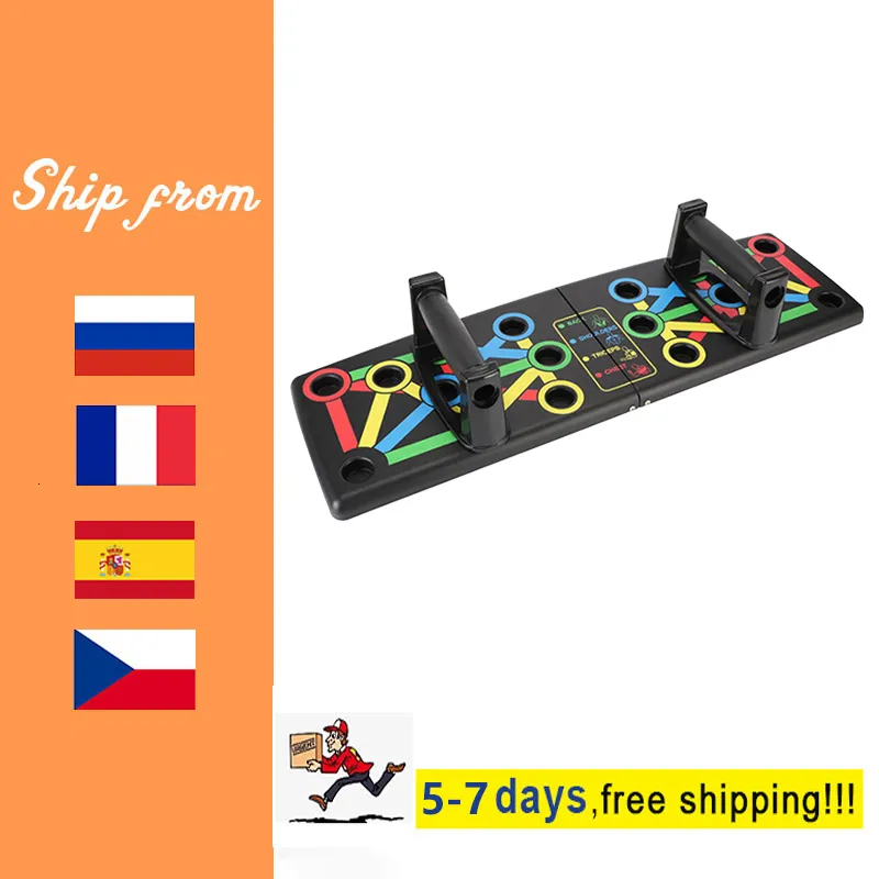 Push-Up Stand 9 in 1 Push Up Rack Board Uomo Donna Completo Fitness Esercizio Stand Body Building Training System Sport Home Gym 230606