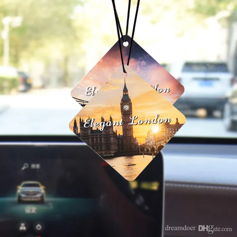 Fashion Paper Car Air Freshener Durable Cologne Aroma Fragrance Scented Pad Hanger Perfume Diffuser for Cars and Wardrobe