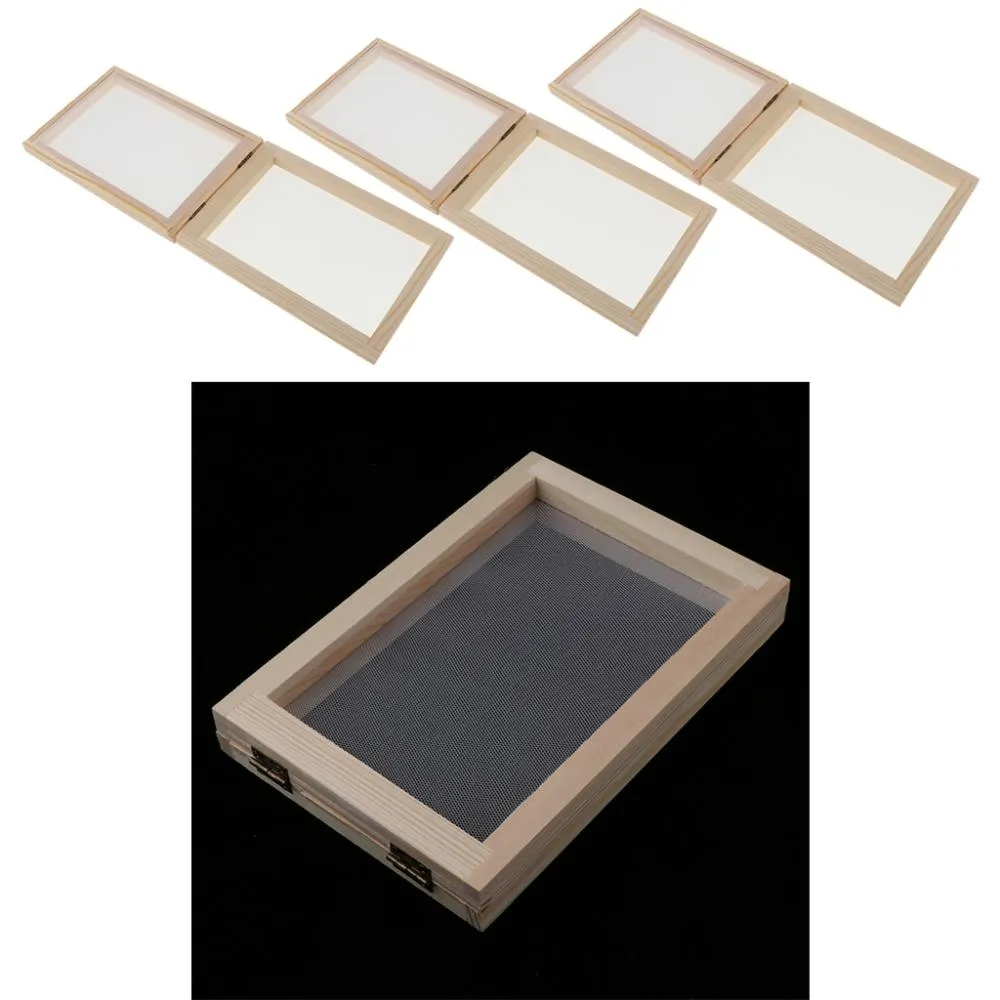 3-Piece Paper Making Kit Mould Screen Frame, DIY Craft Gift, Handcraft , Recycling, Paper Art, for Kids Adults