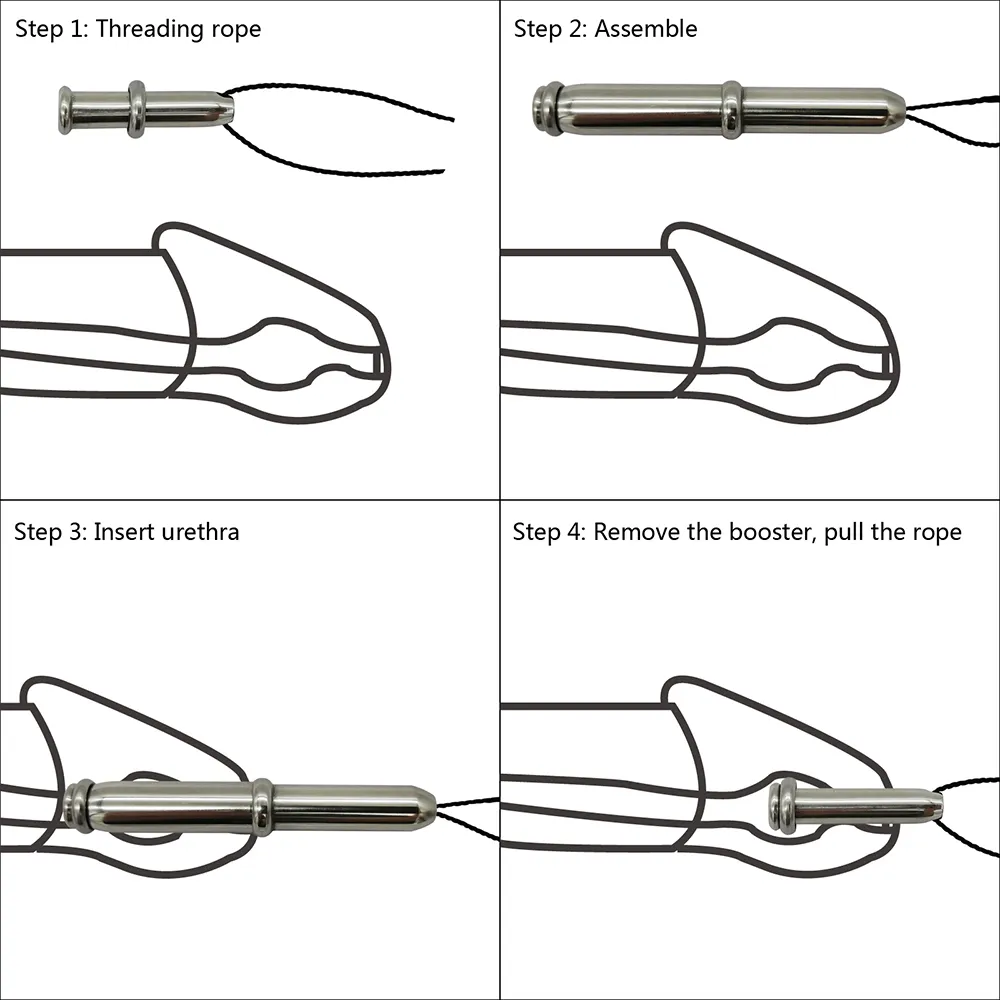 8-15mm Embedded Stainless Steel Urethra Catheter Penis Plug Male Masturbator Penis Inserts Stimulation Dilator Chastity Adult Sex Toys