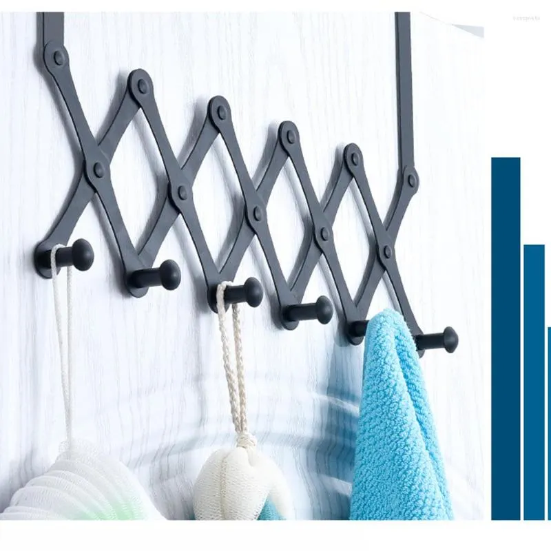 Hooks Stainless Steel Door Behind The Hook Rack Coat Hat Storage Organize Key Hats Clothes Holder Wall Hangers 4 /5 /6