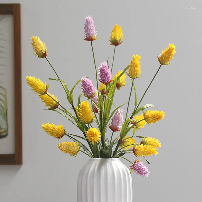 Decoratieve Bloemen Ananas Lange Tak Woonkamer Decor Zijde Kunst Flores Nep Planten Po-Props Tuinfeest Ornamenten