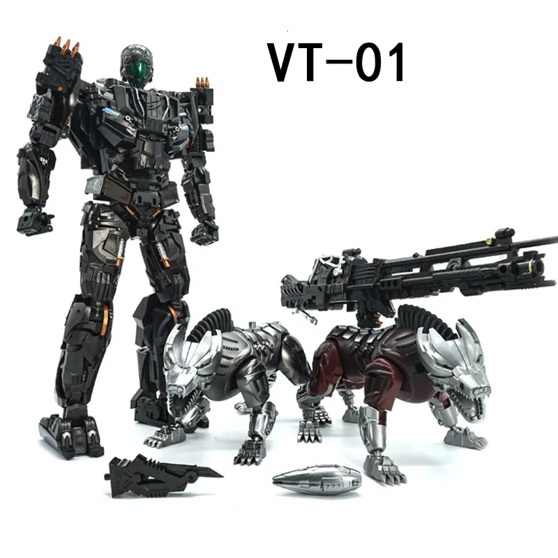 Action-Spielzeugfiguren Transformation Kill Lockdown VT-01 VT01 mit zwei Hunden Legierungsmetall KO UT R01 Deformiertes Spielzeug Actionfigur Roboter-Sammlungsgeschenke 230607
