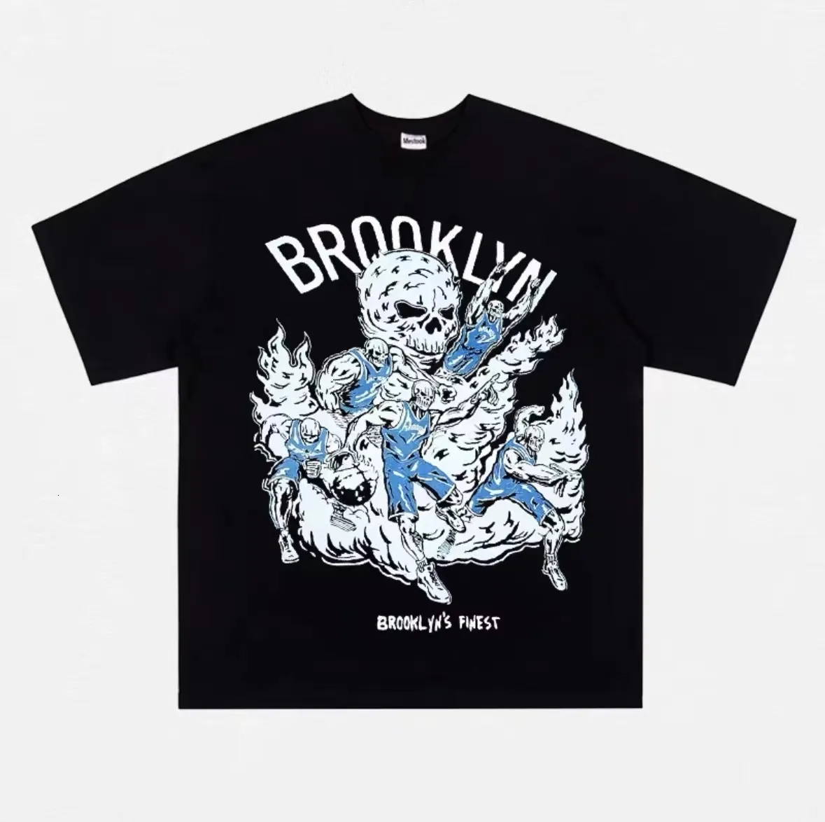 【KOOLOSET】Brooklyn Basketball Box Tee Wholesale Stylish Skeleton Basketball Cotton Homage T Shirts