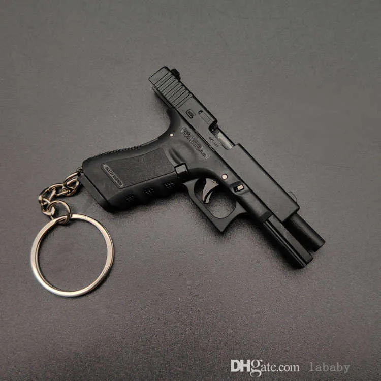 تجارة التجزئة Toy Toy Gun Mini Pistol Keychain Toys Alloy Empire Glock G17 Pistol Shape Mini Mini Shell Explize Assembly with Box Puns