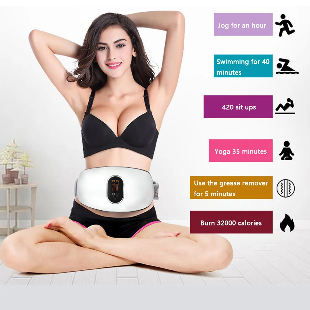 Core Abdominal Trainers Slimming Belt Waist Protection Far Infrared Heating Warm Uterus Sauna Fat Weight Loss for Women Men EU US Plug 230606