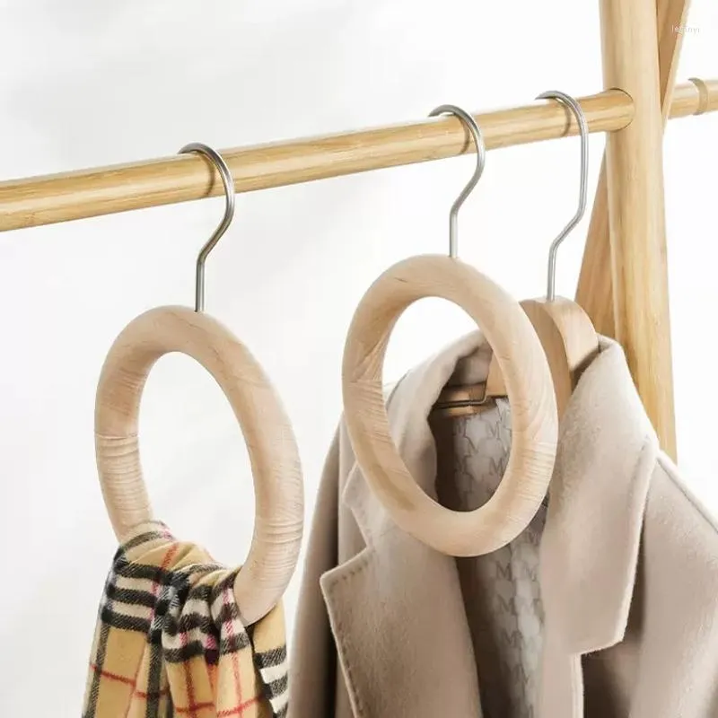 Hangers Creative Clothing Store Hook Solid Wood Multifunctional Bags Hats Clip Rack Korean Version Skirt Scarf Dress Log Storage
