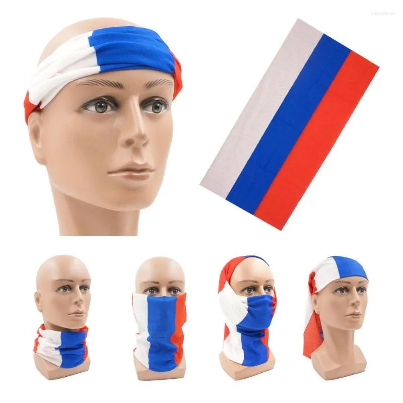 Scarves Russian Outdoor Bandana Summer Buffs Headband Running Cycling Scarf Russia Flag Neck Gaiter Fishing Face Mask Men Women Sunshade