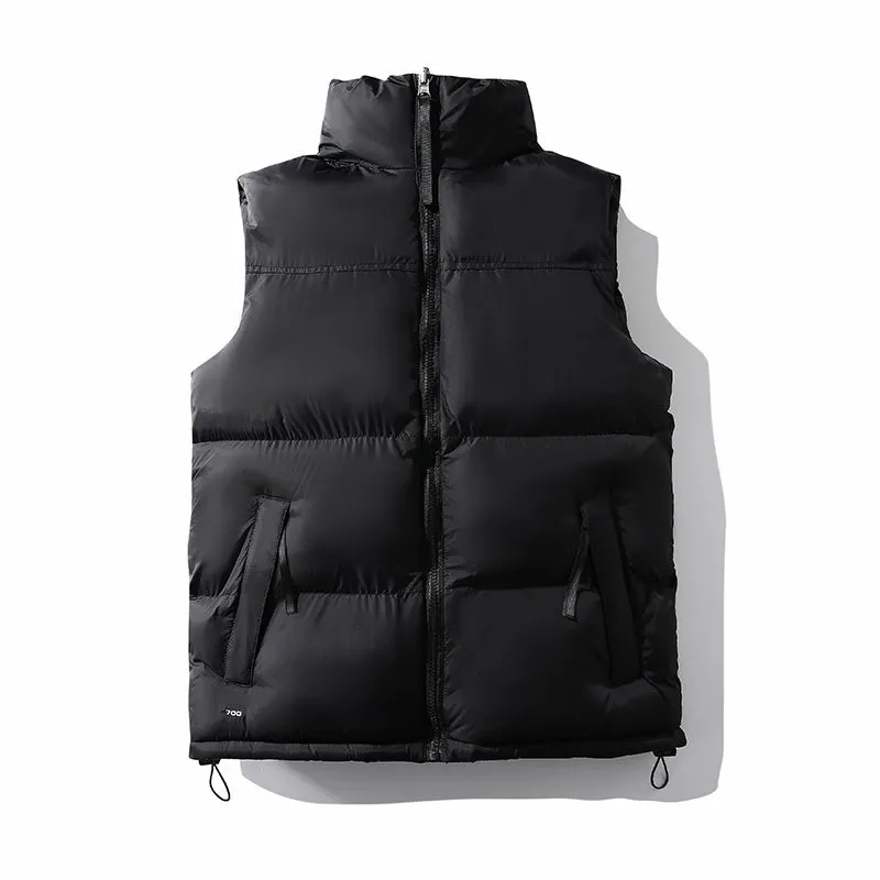 Vests Mens puffer vest gilet mensdesigner vest weste waistcoat feather material loose coat graphite gray black and white blue fashion tr