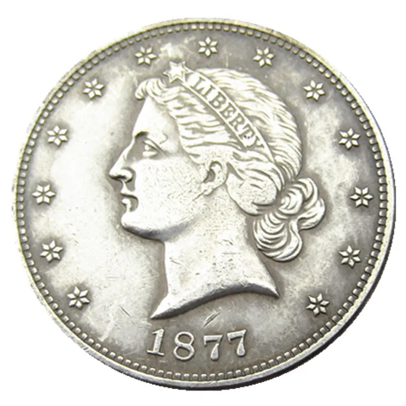 USA 1877 Paguet Head Half Dollar Patterns Silverpläterade kopieringsmynt