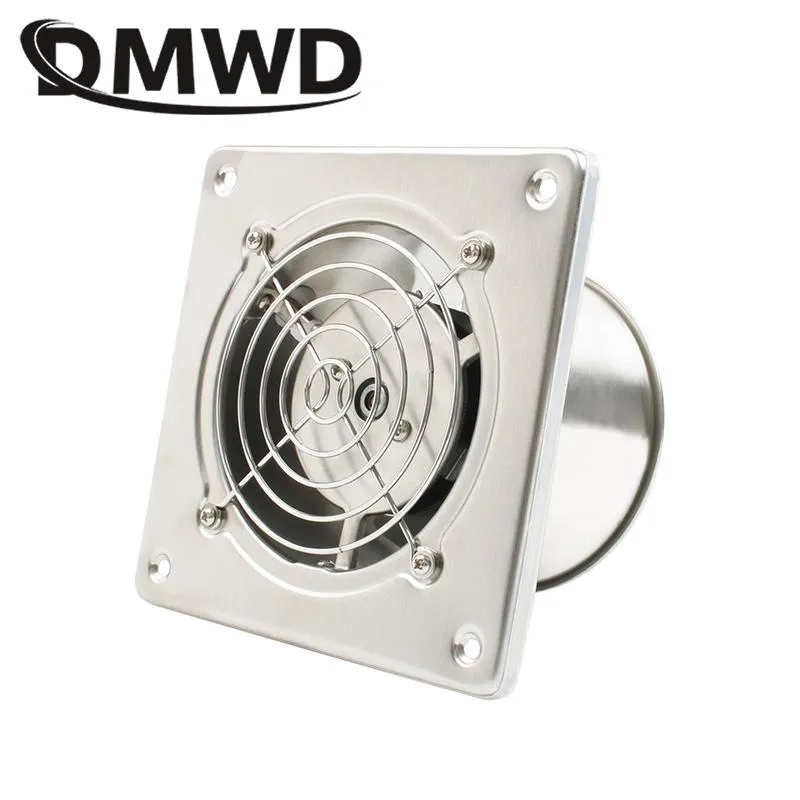 Fans Dmwd Stainless Steel 4 Inch Exhaust Fan 4'' Toilet Kitchen Bathroom Hanging Wall Window Duct Fan Air Ventilator Extractor Blower