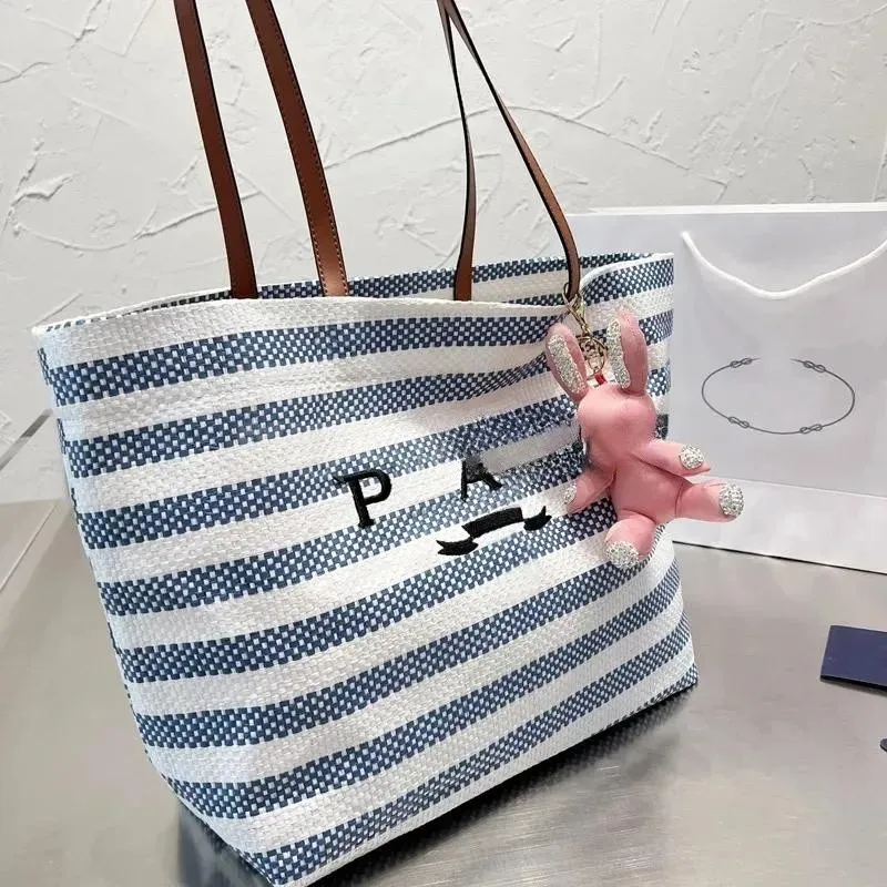 Bolso de compras de paja de verano, bolso de mano, bolso de hombro grande, monedero, moda de mujer, turismo, vacaciones, bolso portátil, bolso de cuero de diseñador