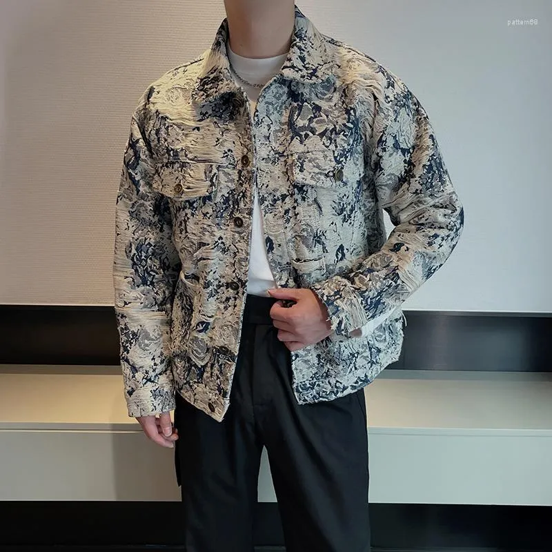 DHgate.com:Mens Casual Denim Jacket, Vintage Flowers Short DHgate.com:Mens Casual Denim Jacket, Vintage Flowers Short