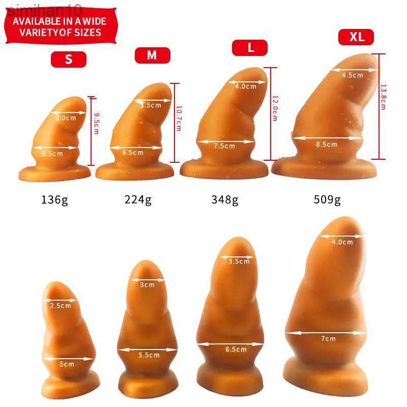 Liquid Silicone Soft Huge Anal Beads Vaginal Anus Dilator Expander Big Butt Plug Erotic Anal Dildos Sex Toys For Women Men BDSM L230518