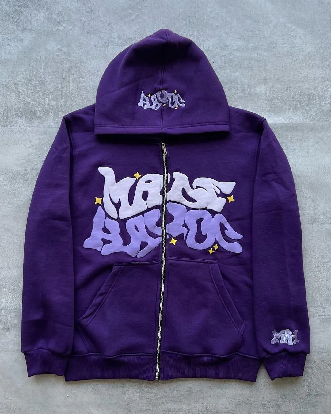 Harajuku Mens Oversized Zip Up Brown Zip Up Hoodie With Y2K