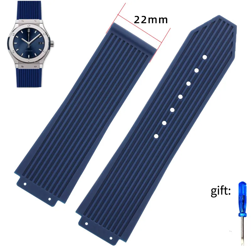 Horlogebanden Horlogeband voor BIG BANG SilICone 26*19mm Waterdicht heren Horlogeband Ketting Horloge Rubber Armband polsband 230607