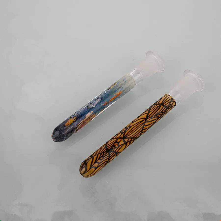 Nouvelle Couleur Verre Downstem Pipe Flush Top Adaptateur Réducteur De Tige Femelle 14-18mm Lo Pro Diffuseur De Tige En Verre Diffusé Vers Le Bas pour Pipes En Verre Bongs