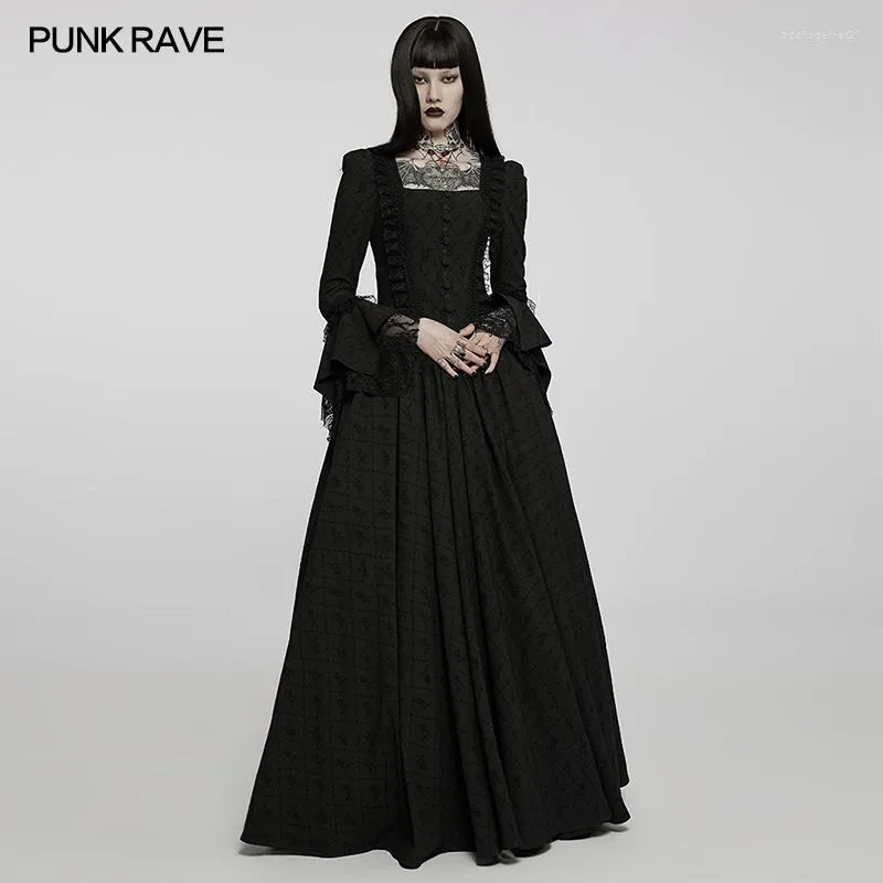 Punk Rave Black Winter Gothic Three-Piece Dress