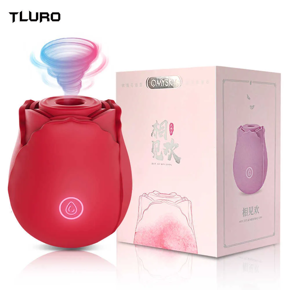 Powerful Rose Vibrator Toy for Womans Clitoris Sucker Vacuum Stimulator Nipple Oral Sucking Sex Adults Female