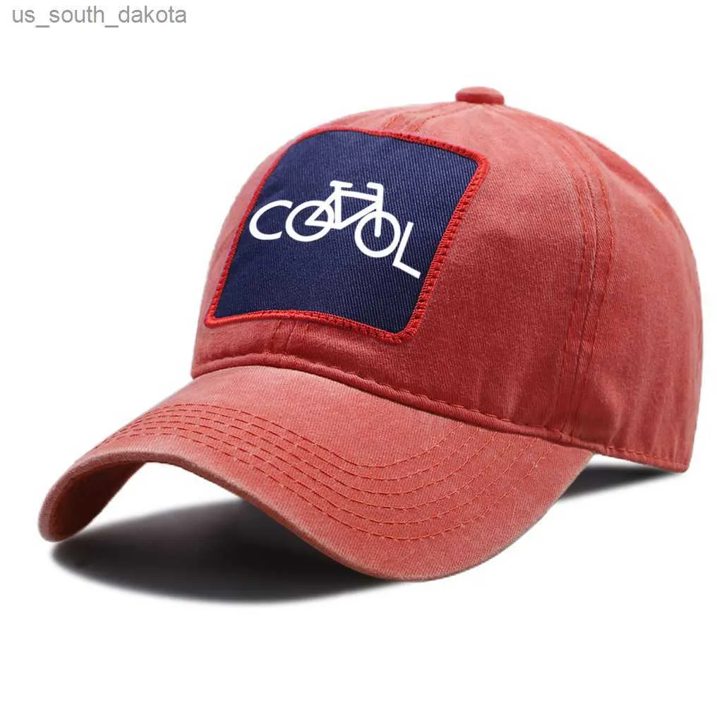 Vélo Cool Imprimer Drôle Casquettes De Baseball En Plein Air Coton Papa Chapeaux D'été Crème Solaire Casquette De Baseball Réglable Unisexe Snapback Chapeau L230523