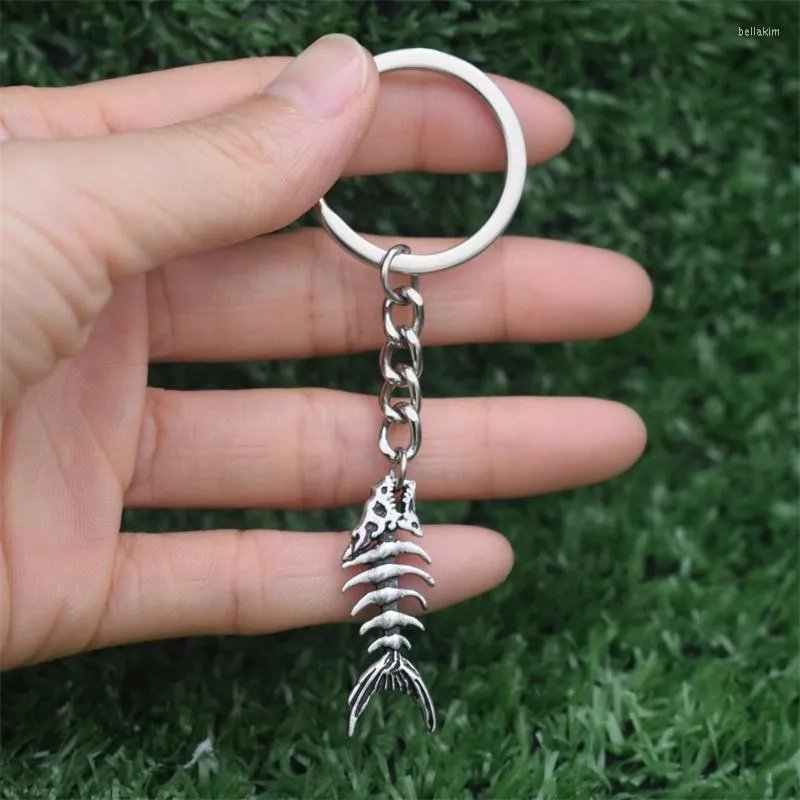 Porte-clés Mini pendentif en os de poisson porte-clés mignon pour les femmes cadeaux beaux bijoux