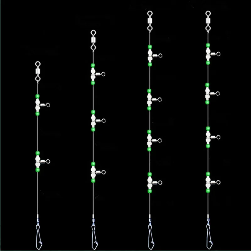 Hameçons de pêche 5 pièces de ligne d'attirail rotation escent perle broche roulante Linker Anti enchevêtrement accessoires de vitesse de mer 230607