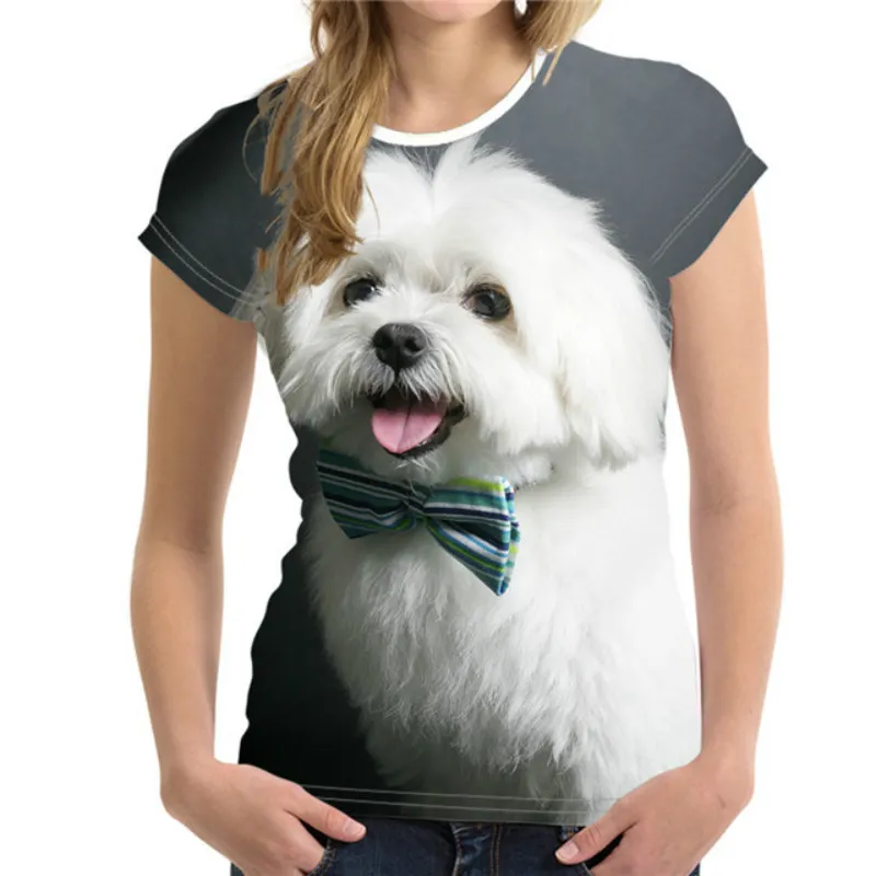 Hip Hop Sportwear Punk Casual Summer Woman Cool Print The Animal Lovely Dog 3d T-shirt016
