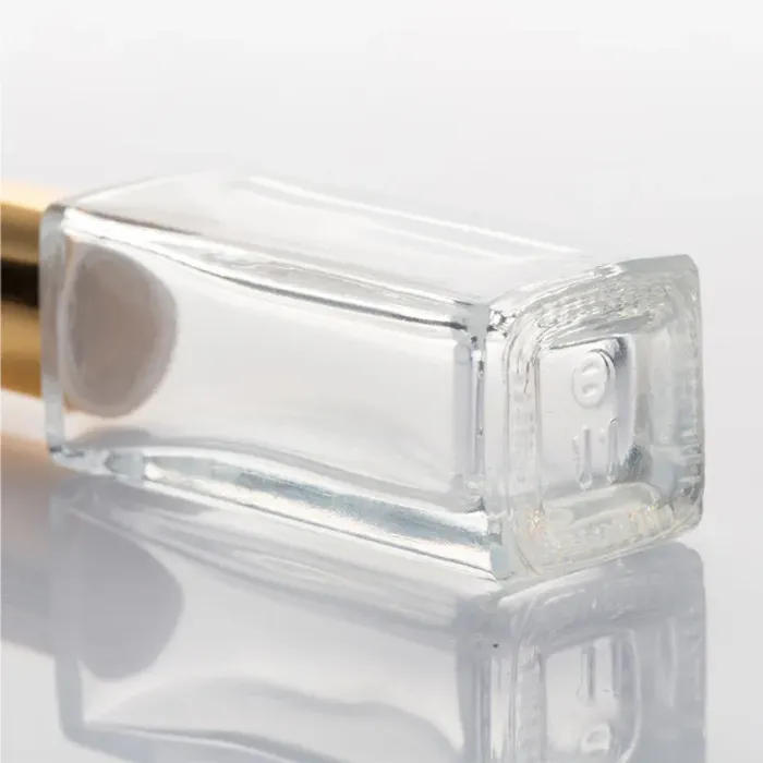 6ml Empty Square Glass Roller Bottle Fragrance Roller Container DIY Perfume Bottles Beauty Lip Gloss Care Empty Packaging Roll-on Bottles