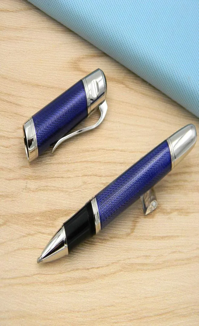 텍스처의 파도 은빛 클립 사무실 용품 Nicce New Blue Lacquerred Metal Fashion Business Rollerball Pen5229628