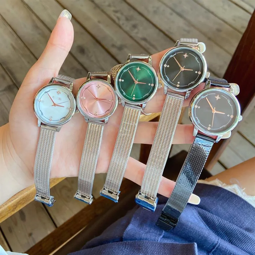 Marke Uhren Frauen Mädchen Schöne Kristall Diamant Stil Metall Stahl Band Quarz Armbanduhr CHA67160n