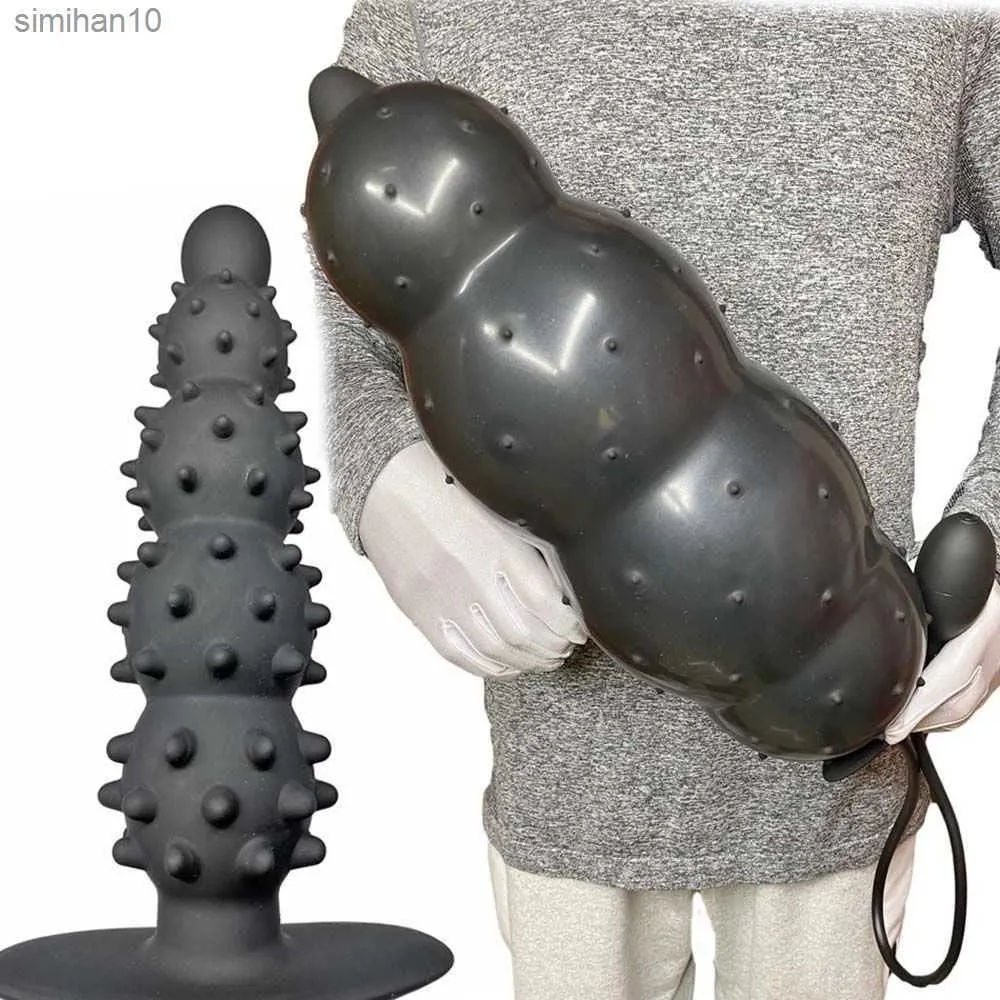 anal plug balloon Valve Stretch Silicone Inflatable Anal Plug Adjustable Anal Balloon Pu