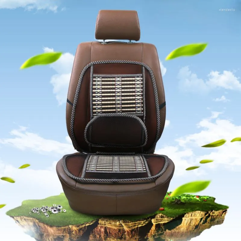 Housses de siège de voiture été Cool Pad coussin glace soie respirant bambou feuille intérieur fournitures taille Protection universelle