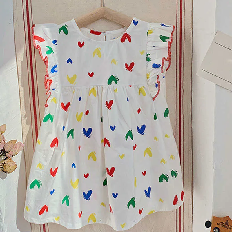 Flickans klänningar Summer Girls 'Dress Butterfly Flying Sleeve Princess Children's Baby Kids Clothing for Girl