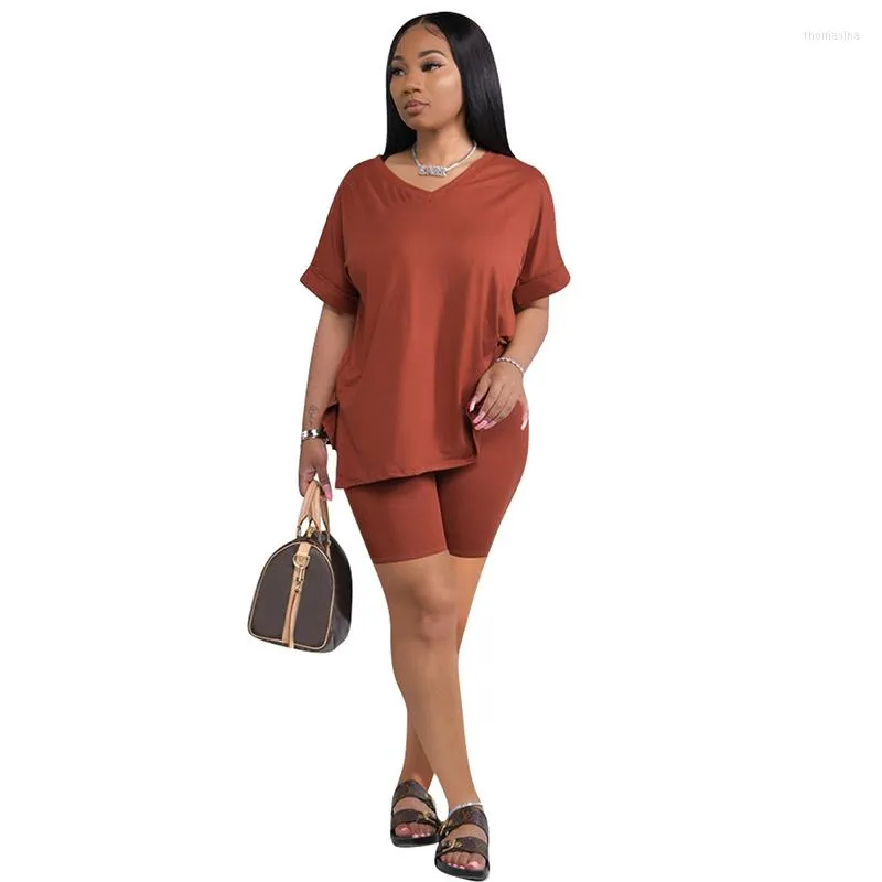 Ethnic Clothing African Clothes Women 2 Piece Shorts Sets T Shirt Tops And Suits 2023 Summer Fashion Solid Casual Sporty Outfits