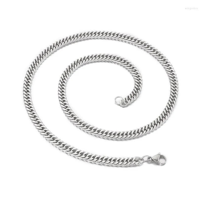 Chains 5/6/7MM Width Stainless Steel Cuban Chain Necklace For Women Men Silver Color Link Chunky Choker Classic Trendy Jewelry