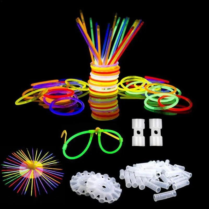 Glow bracelets necklace 100pcs 20mm glow sticks +connector in canister.  easy to activate SZW5200