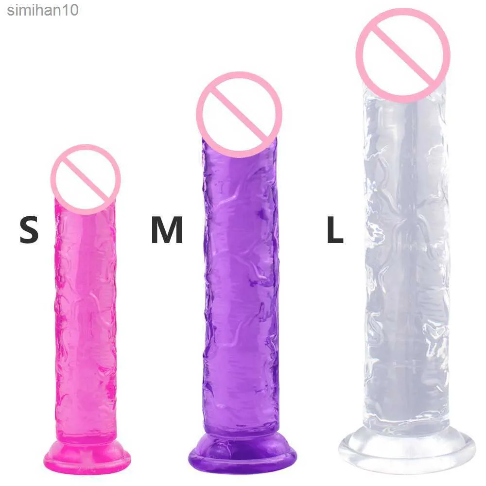Realistic Dildo With Suction Cup Huge Jelly Dildos Sex Toys for Woman Men Fake Dick Big Penis Anal Butt Plug Erotic Sex Shop L230518